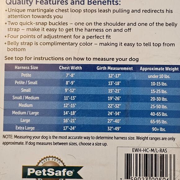 PetSafe Easy Walk No Pull Dog Harness Rasberry/Gray Size Med/Large 40 to 65 lbs - Picture 5 of 9